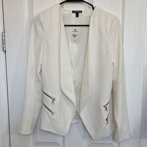 Express Women's Ivory Blazer with Gold Zippers  TWO DAYS ONLY: until 2/7